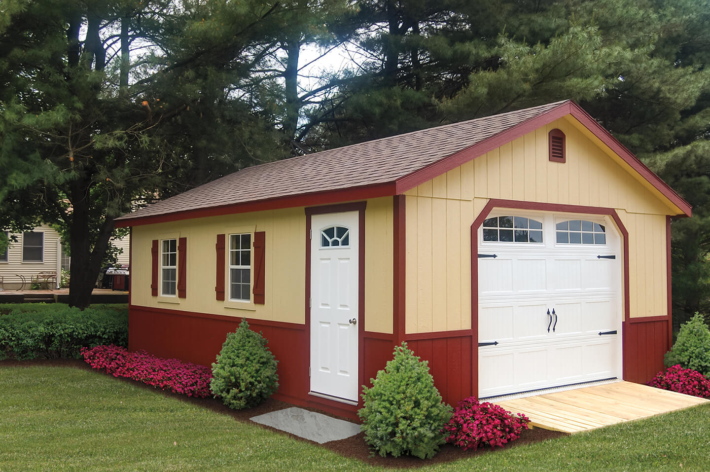 Pre-built &amp; Custom Garages Cedar Craft Storage Solutions