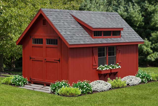 10’ x 14’ Classic Painted Board & Batten w/ Optional Dormer