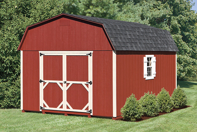 12'x16' Dutch Barn Features Double Door